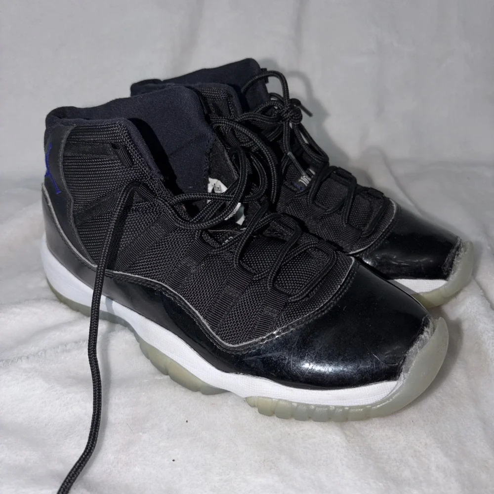 Air Jordan XI 11 Space Jam Sz 6Y 378038-003 Embroidered 45 on heel‎ See Toe Pics